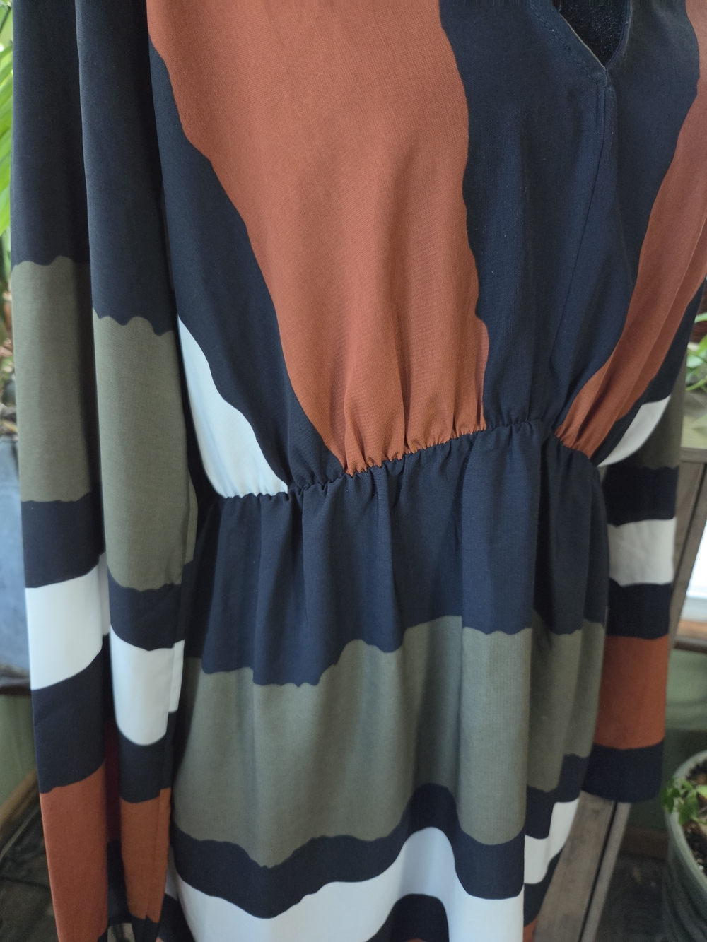 Renee C Colorblock Long Sleeve Mini Dress Made In USA Size L - Picture 4 of 7